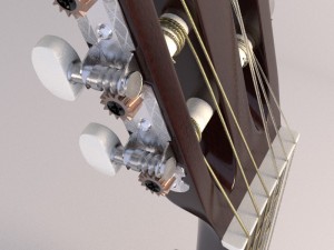 yamaha c40 - classical guitar Modello 3D