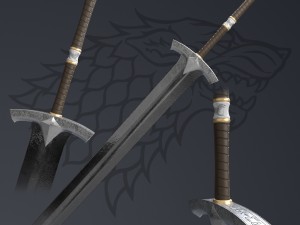 ice - ned stark sword 3D Model