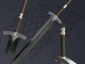 아이스 네드 스타크 소드 3D 모델