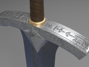 ice - ned stark sword 3D Model