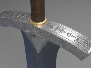 ice - ned stark sword 3D Model