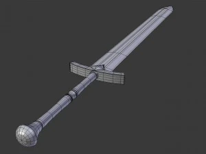 ice - ned stark sword 3D Model