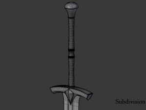 ice - ned stark sword 3D Model
