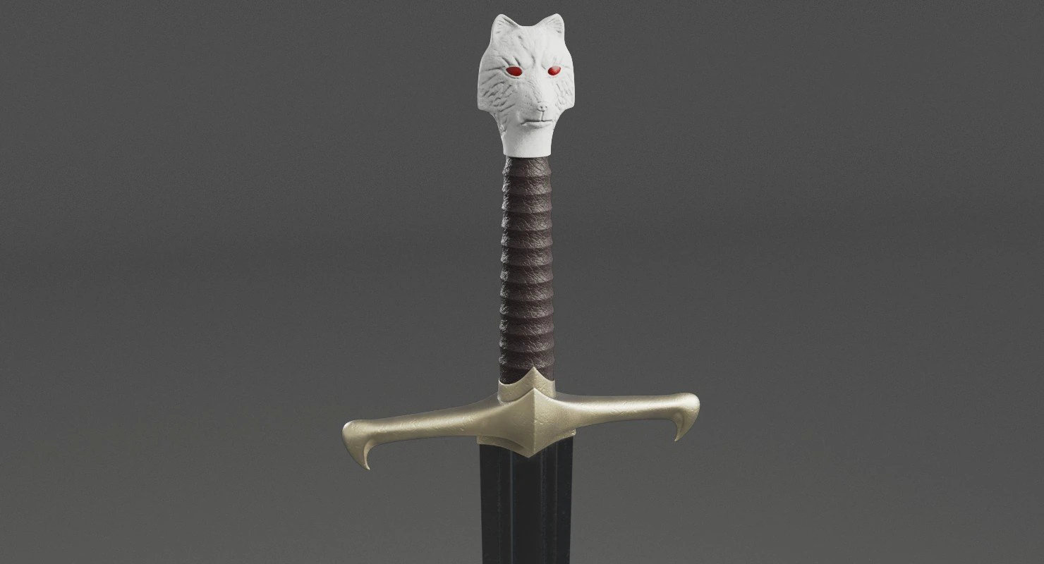 longclaw - jon snow sword 3D Model .c4d .max .obj .3ds .fbx .stl .blend 
