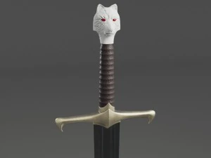 garra larga - espada de jon nieve Modelo 3D