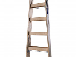 Double-sided wooden step-ladder with rungs KRAUSE STABILO 2x4 170064 Modello 3D