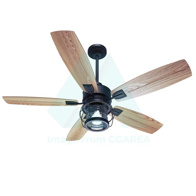 Galveston ceiling fan 52 inches for outdoor use from Quorum USA 3D 모델 .c4d .max .obj .3ds .fbx .stl .blend