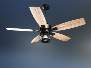 Galveston ceiling fan 52 inches for outdoor use from Quorum USA 3D 모델