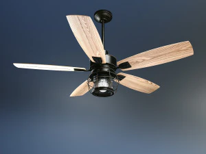 Galveston ceiling fan 52 inches for outdoor use from Quorum USA 3D Model