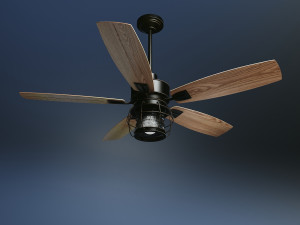 Galveston ceiling fan 52 inches for outdoor use from Quorum USA 3D 모델
