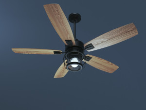 Galveston ceiling fan 52 inches for outdoor use from Quorum USA 3D 모델