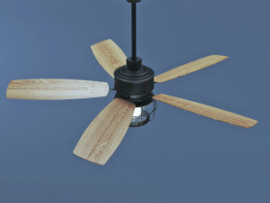Galveston ceiling fan 52 inches for outdoor use from Quorum USA 3D 모델