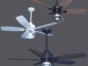 Galveston ceiling fan 52 inches for outdoor use from Quorum USA 3D 모델