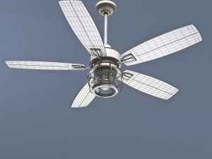 Galveston ceiling fan 52 inches for outdoor use from Quorum USA 3D 모델