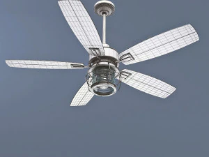 Galveston ceiling fan 52 inches for outdoor use from Quorum USA 3D Model