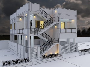 residential building Model 3D