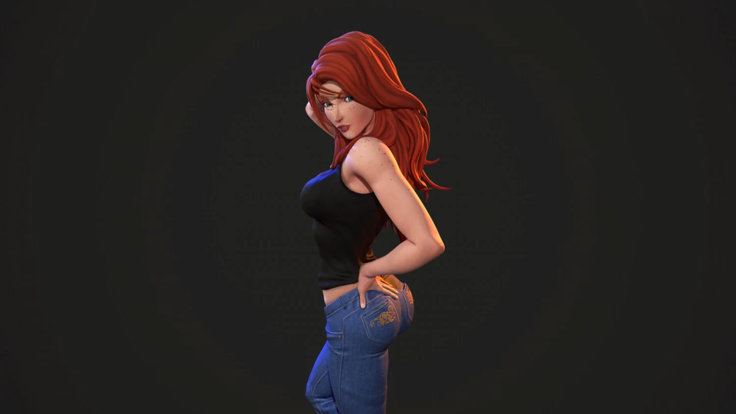 mary jane watson - spider-man - marvel comics 3D Model .c4d .max .obj .3ds .fbx .stl .blend 