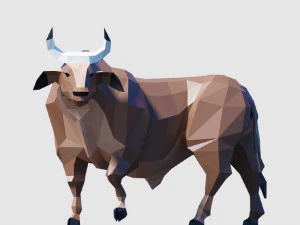 farm animals pack low-poly 3D Model