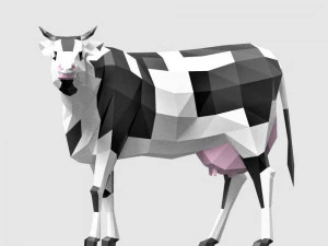 farm animals pack low-poly 3D Model