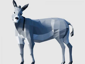 farm animals pack low-poly 3D Model