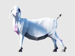 farm animals pack low-poly 3D Model