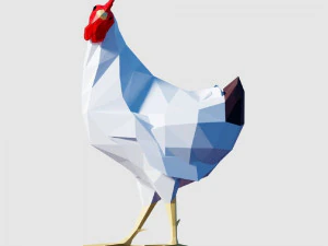 farm animals pack low-poly 3D Model