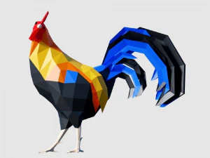 farm animals pack low-poly 3D Model