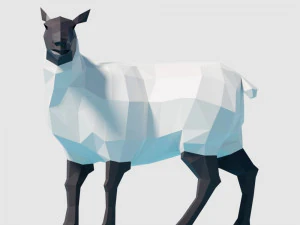 farm animals pack low-poly 3D Model