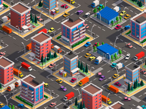 cartoon lowpoly city free game pack free low-poly Modèle 3D