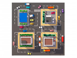 cartoon lowpoly city free game pack free low-poly Modèle 3D