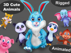 animal pack v7 low-poly Modèle 3D