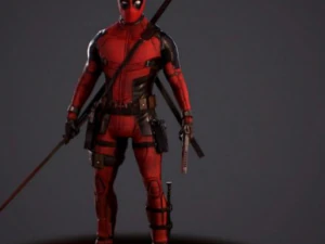 personaje del c&oacute;mic de deadpool Modelo 3D