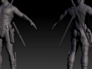 deadpool comix character Model 3D