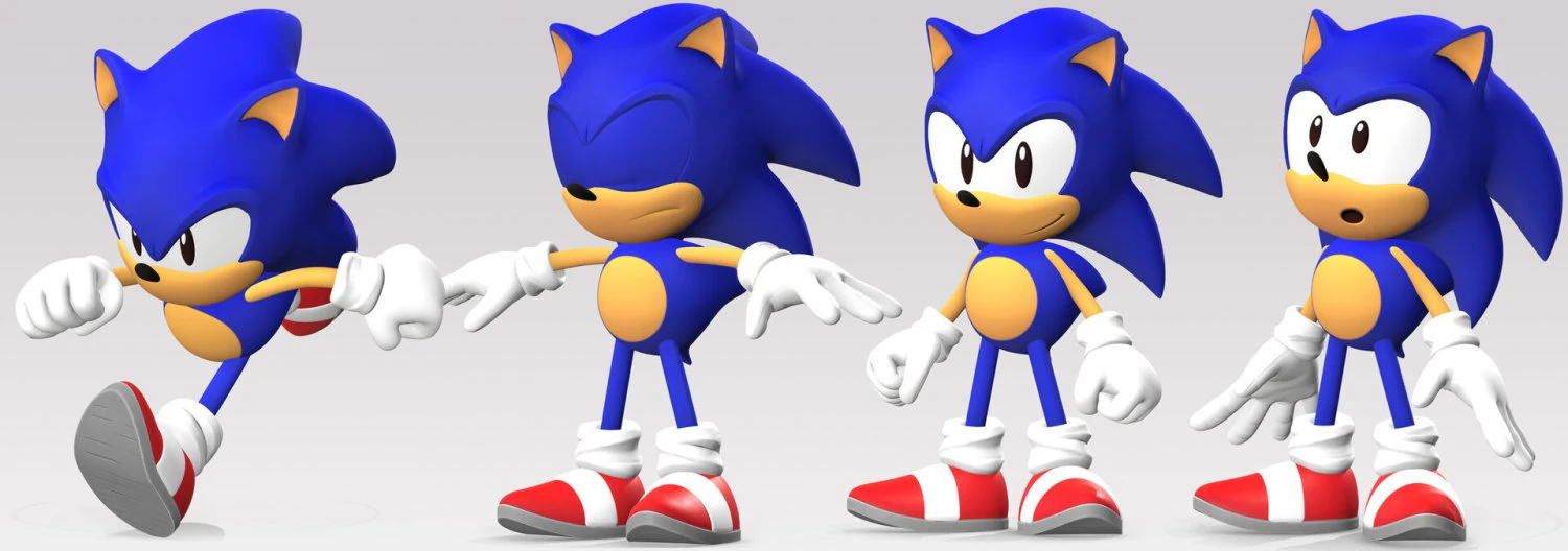 sonic the hedgehog 3D Model .c4d .max .obj .3ds .fbx .stl .blend 