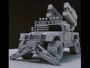 ACV бульдог низкополигональная 3D Модель