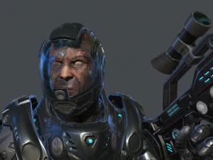 sci fi soldier 3D Model