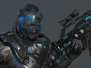 sci fi soldier 3D-Modell