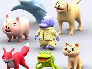 3drt - животные-мультипликаторы 3D Модель