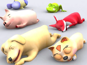 3drt - toonpets animals 3D Model