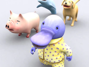 3drt - toonpets animals 3D Model