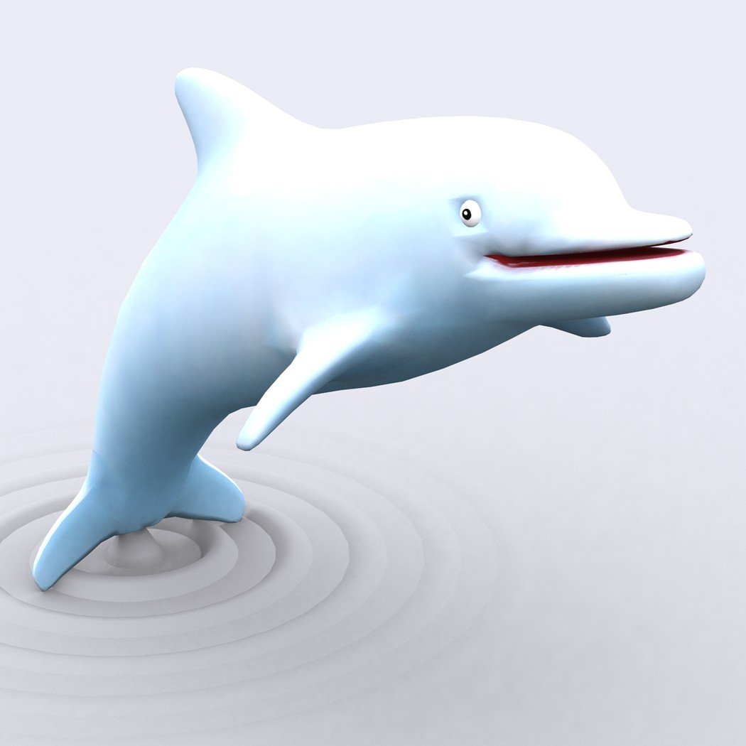 Дельфины 3d model