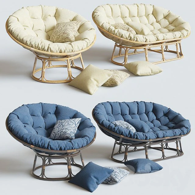 armchair papasan sofa mamasan 3D Model .c4d .max .obj .3ds .fbx .stl .blend 