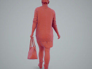 woman with yellow sweater and pink shirt 3D 模型