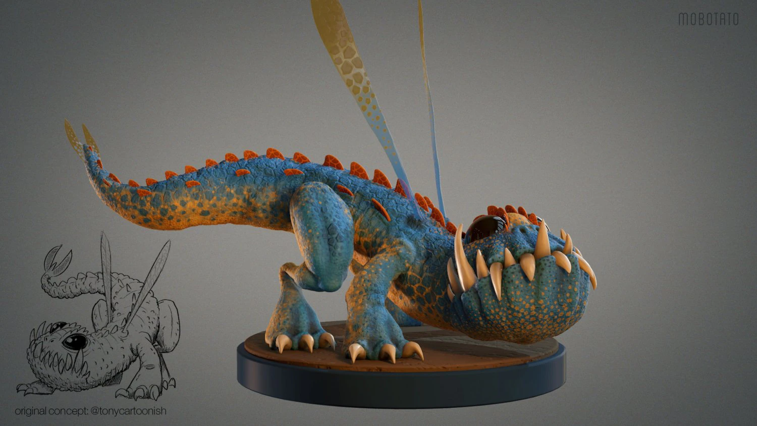 dragon 3D Model .c4d .max .obj .3ds .fbx .stl .blend 