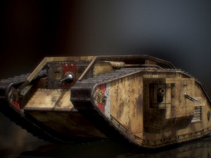 landship wwi heavy tank low-poly Modelo 3D