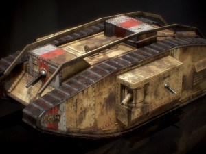 landship wwi heavy tank low-poly 3D 模型