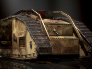 landship wwi heavy tank low-poly 3D 模型