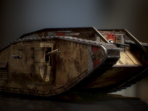 landship wwi heavy tank low-poly 3D 模型