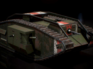 landship wwi heavy tank low-poly 3D 模型
