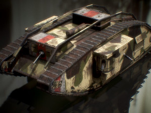 landship wwi heavy tank low-poly 3D 模型